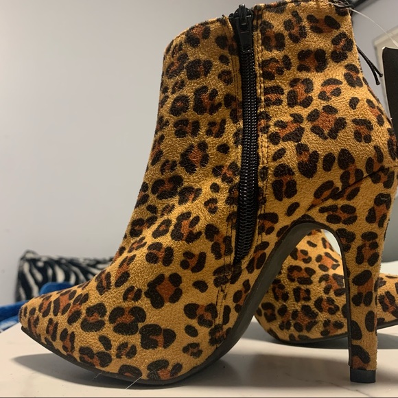 Cheetah Heel Booties - Picture 2 of 3